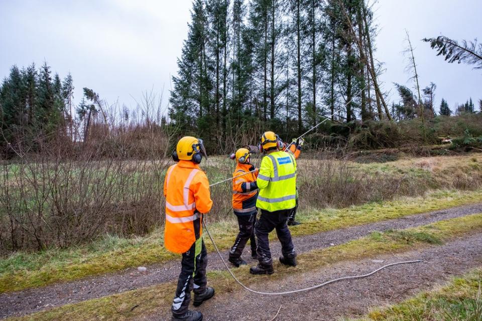 Engineers are working to restore power after Storm Arwen (SSEN/PA) (PA Media)