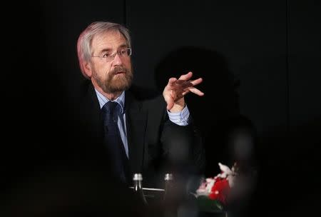 European Central Bank Executive Board member Peter Praet speaks during a meeting organised by The Economist in Cascais February 18, 2014. REUTERS/Rafael Marchante