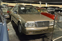 <p>This 1999 Nissan Cedric looks like it has never been driven. When new, it appealed to buyers seeking a large, four-door model with a sizable dose of <strong>classicism</strong>. It’s a left-hand drive example so it wasn’t originally delivered in Japan but the path it followed to reach the Sheikh’s collection is an enigma.</p>