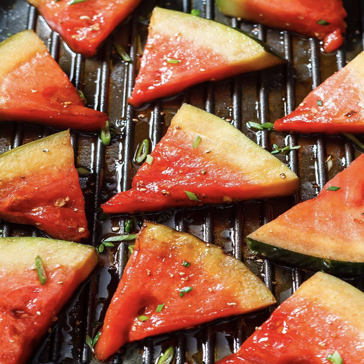 Watermelon on the grill.