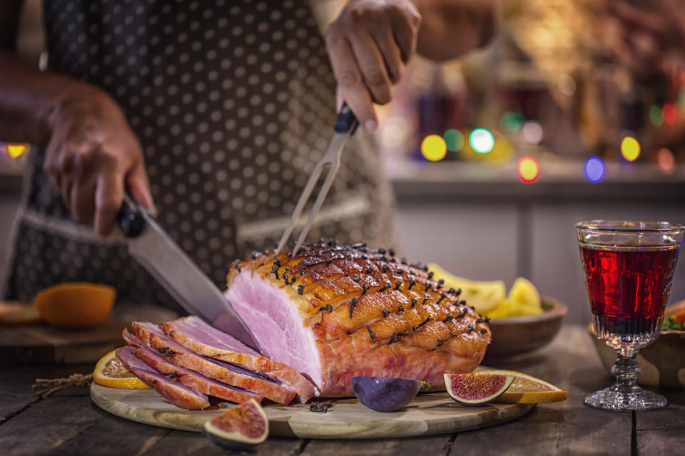 Oil when cooking hams is a common cause for burns during the holiday period. Source: Getty