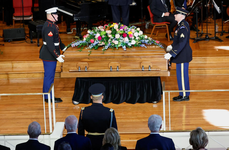 A tribute service for former first lady Rosalynn Carter is held at Glenn Memorial Church in Atlanta, Georgia, U.S., November 28, 2023. / Credit: EVELYN HOCKSTEIN / REUTERS