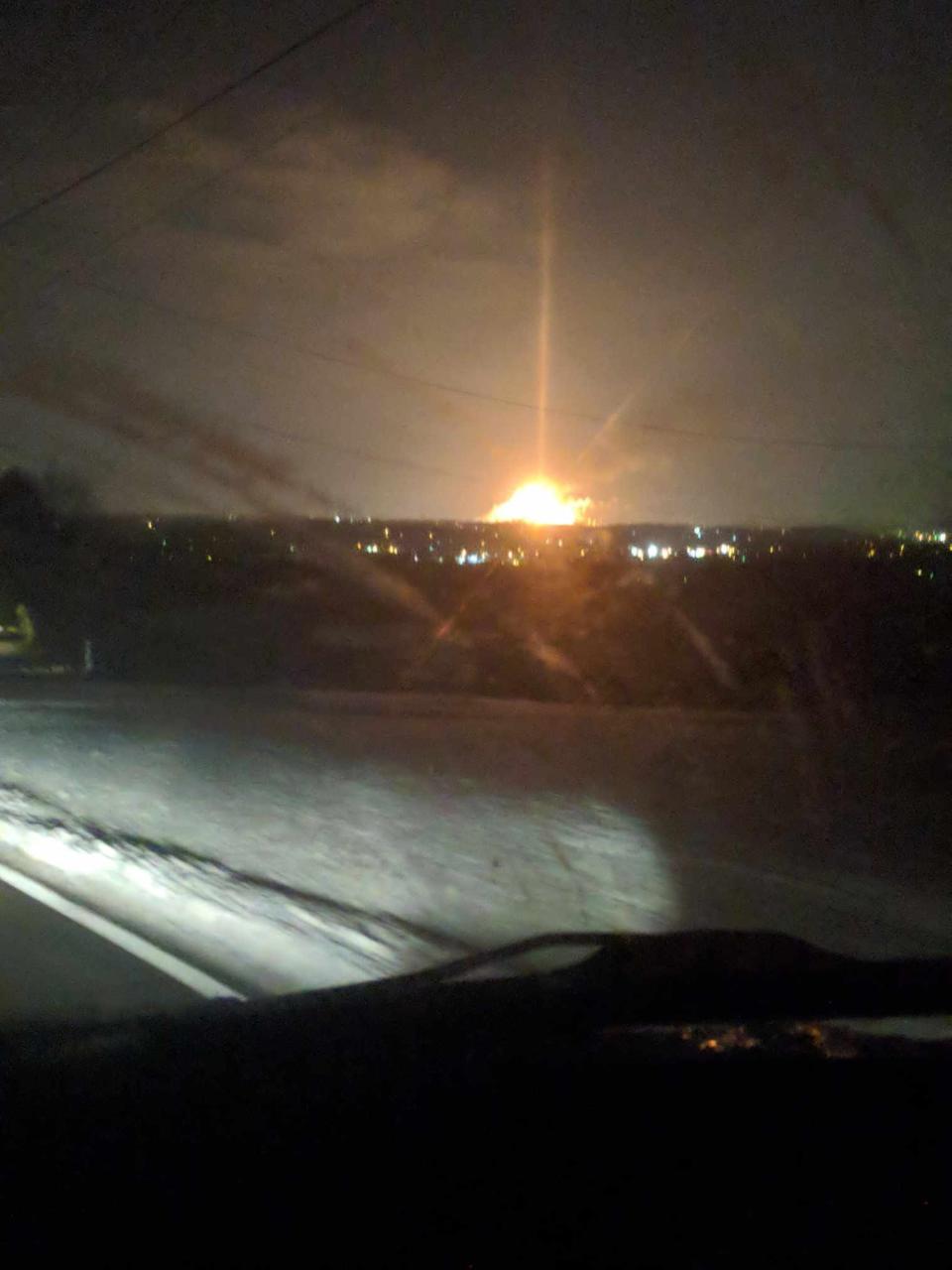 This photo taken by Stark County resident Travis Secrest in 2018 is of a flare at the Marathon Petroleum refinery on Gambrinus Avenue SW in Canton Township.