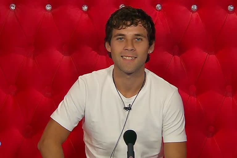 Agustín, durante la gala de nominación en vivo en la casa de Gran Hermano (Captura de TV)