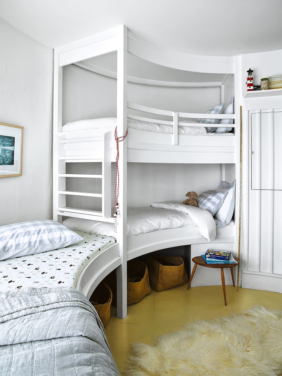 a bunk bed in a room