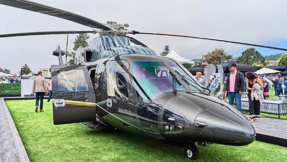 The juniper exterior from Kenn Ricci's Bentley Bacalar on his Sikorsky S-76.