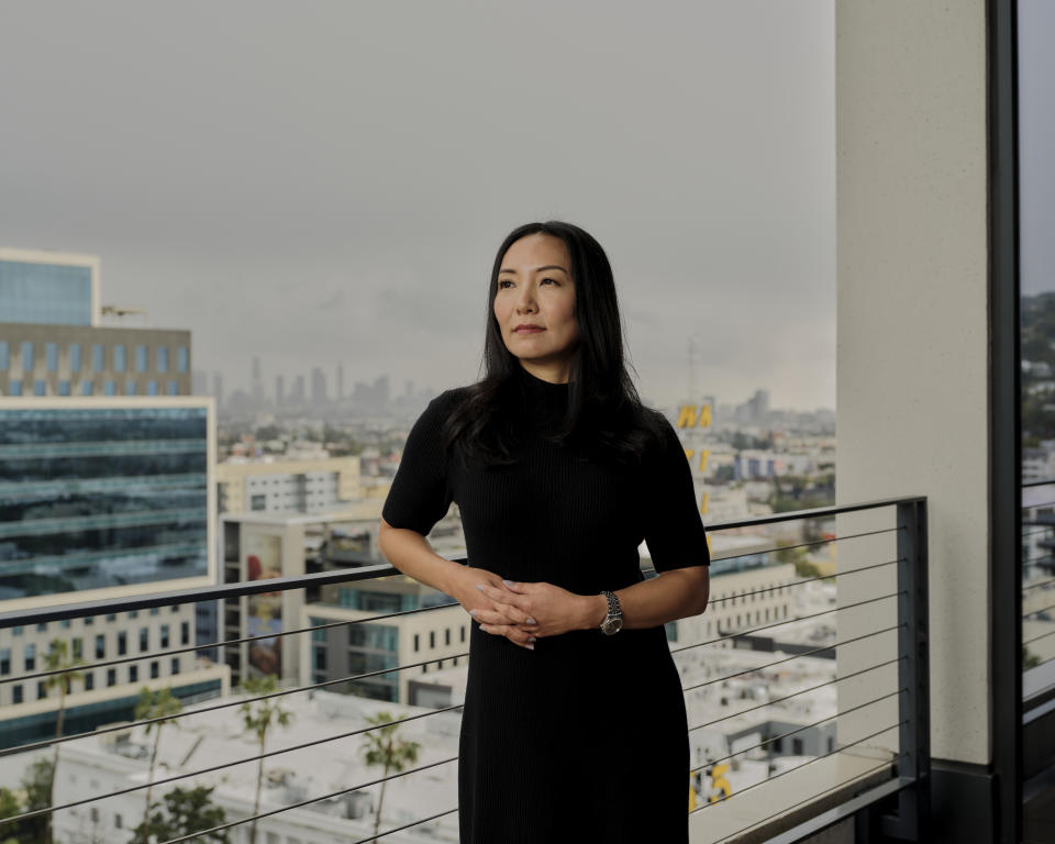Marian Lee, la tercera directora de mercadeo de Netflix en tres años, en Los Ángeles, el 23 de febrero de 2023. (Philip Cheung/The New York Times)