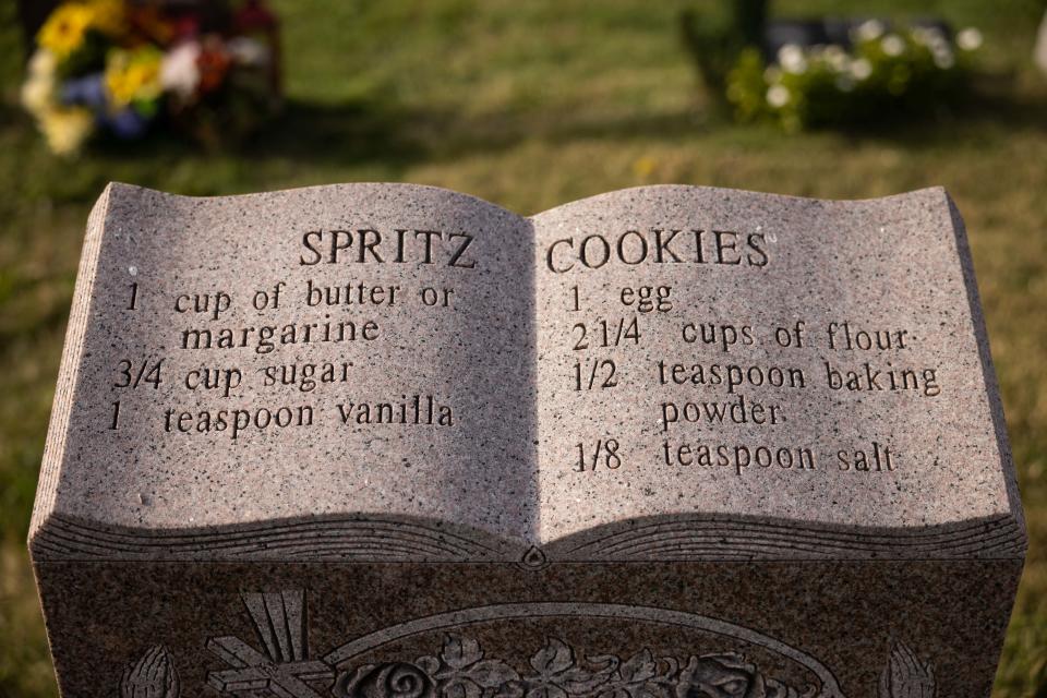 La receta de galletas en la tumba de Naomi Odessa Miller-Dawson. (Foto: Yuki Iwamura / AFP / Getty Images).