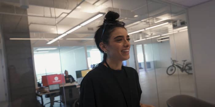 dixie smiling in an office