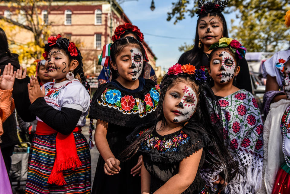 The Day of the Dead parade on Oct. 30, 2022, in Brooklyn, N.Y. (Stephanie Keith / Getty Images)