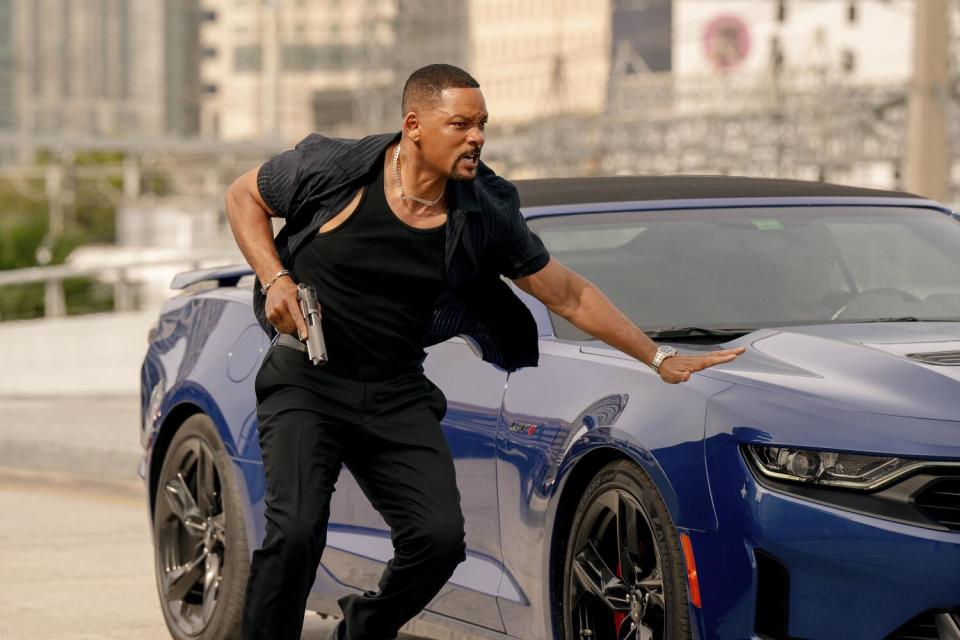 Esta imagen proporcionada por Sony Pictures muestra a Will Smith en una escena de "Bad Boys: Ride or Die".