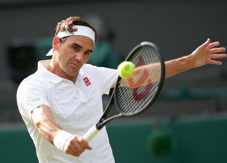 Roger Federer advanced to the Wimbledon quarterfinals before falling to Hubert Hurkacz on July 7.