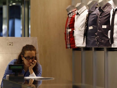 woman shopping store retail job worker shopping consumer