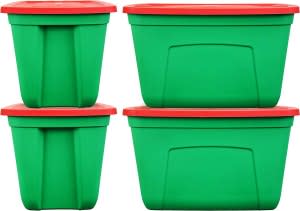 SIMPLYKLEEN 4-Pack Christmas Storage Totes