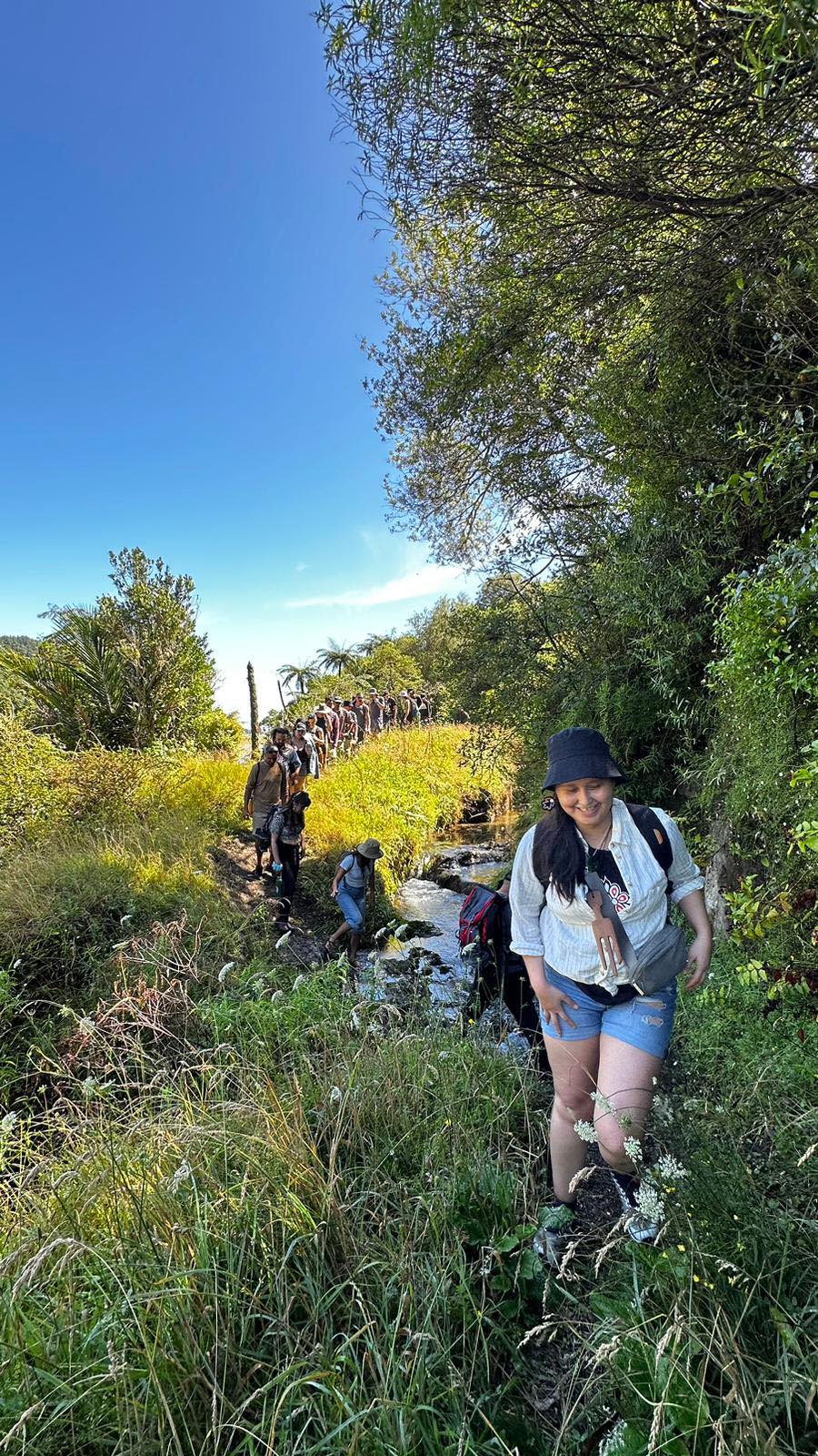 A hiking trip in Te Urewera, near the east coast of New Zealand's North Island, where the group experienced Ngāi Tūhoes' "beautiful sacred lands along the river."  