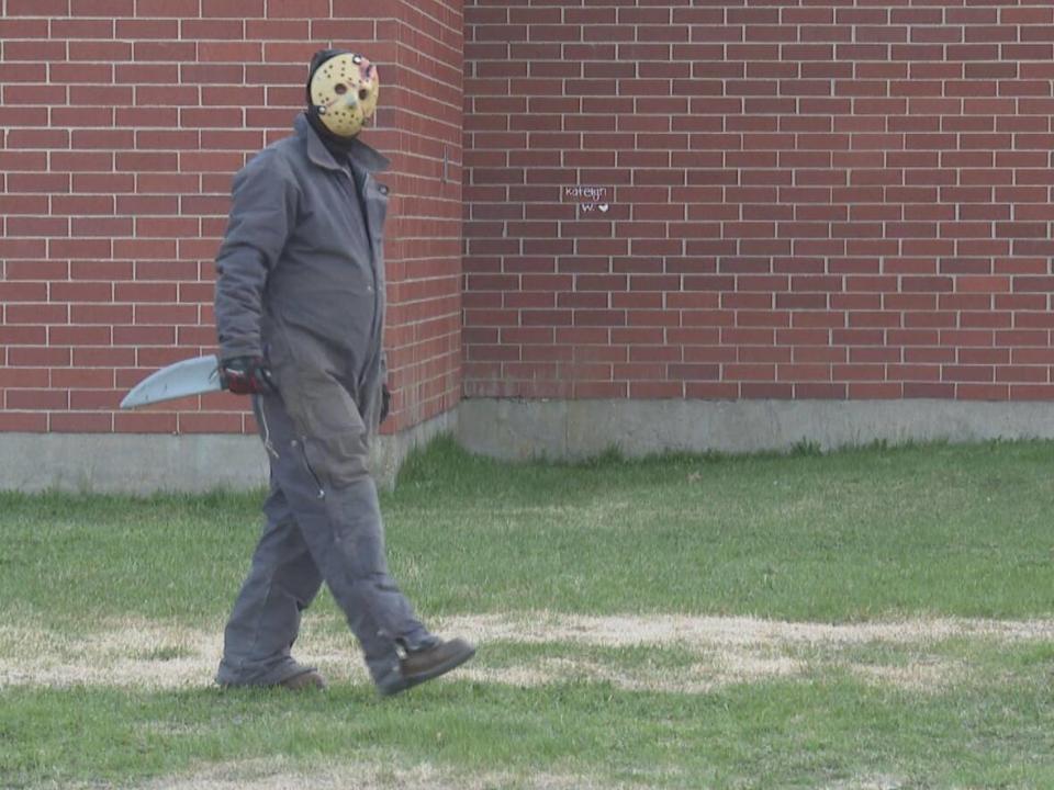 Some people took the Friday the 13th theme more seriously than others. (Shane Fowler/CBC - image credit)