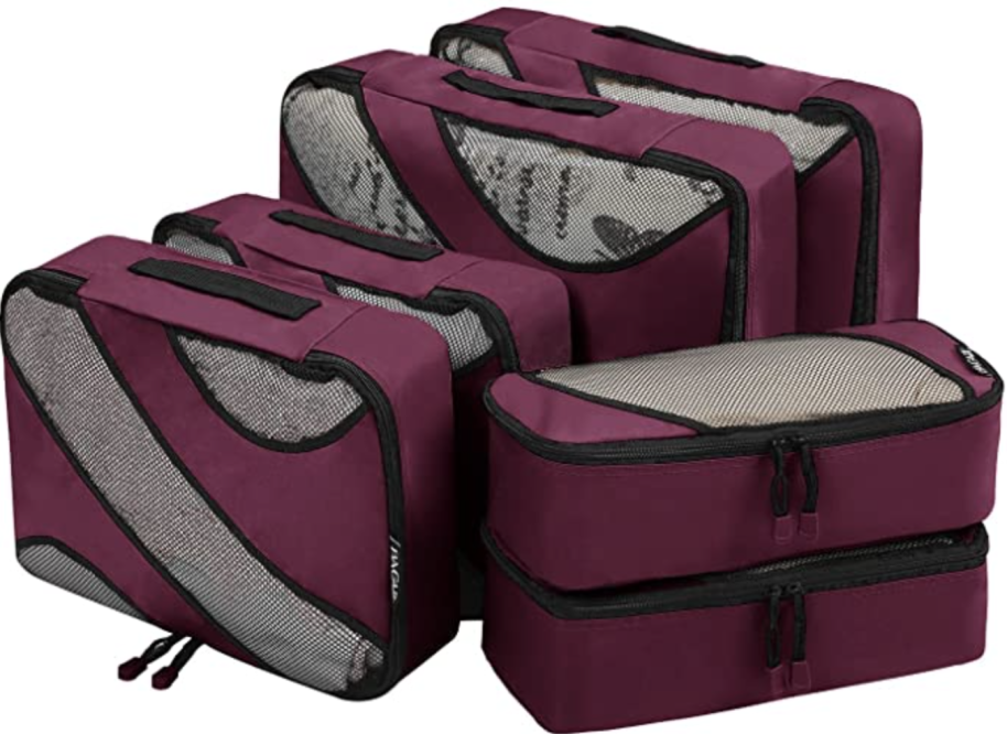 Mossio 7 Set Packing Cubes with Shoe Bag - Travel Carry On Luggage Organizer