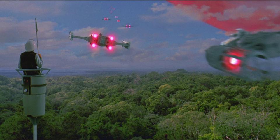 Imagine an AT-AT making its way over those trees.