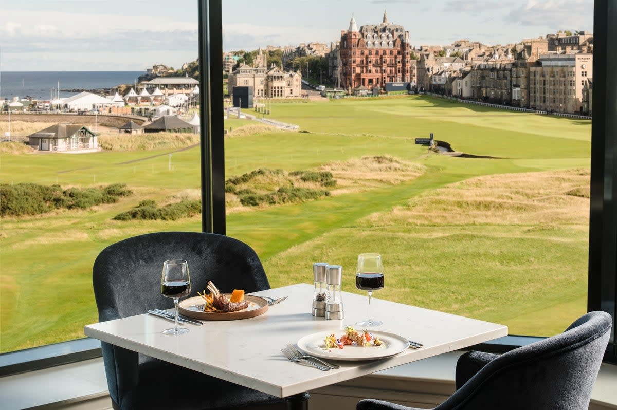 Enjoy an unbeatable view with your dinner (Old Course Hotel)