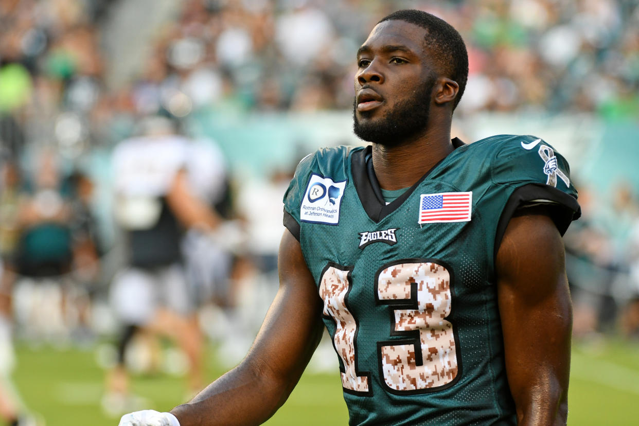 Nelson Agholor took criticism in stride with a kind gesture to the local hero who called him out. (Getty)