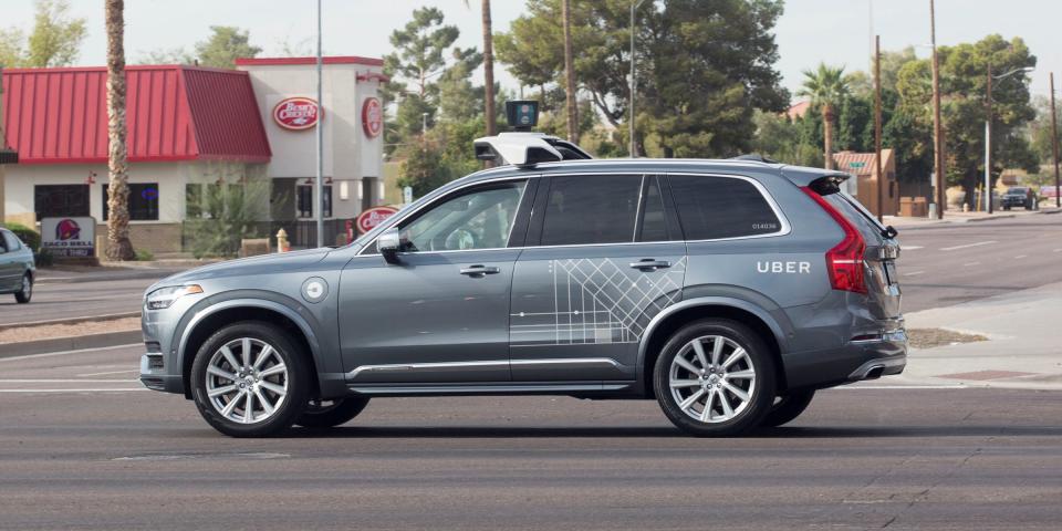 uber self driving car volvo