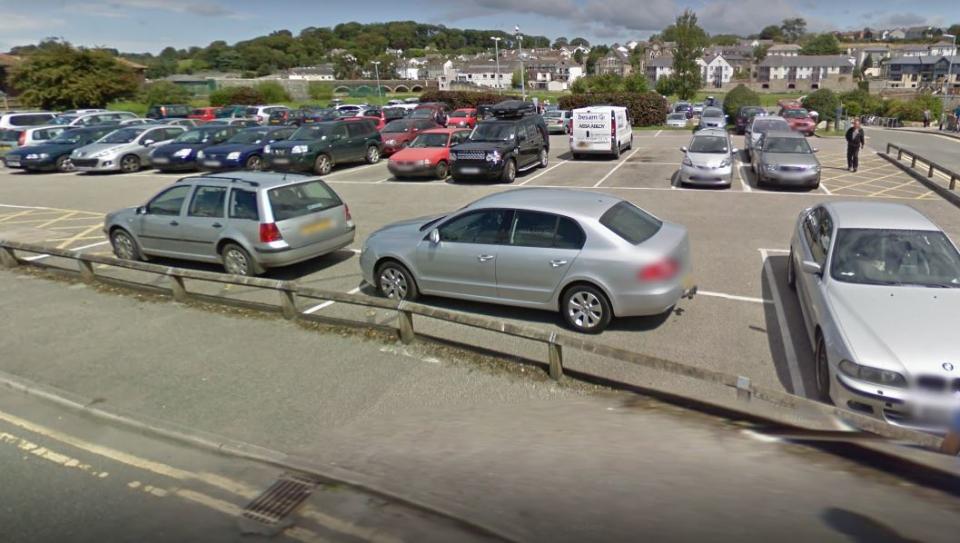 Dalton was only in the car park in Wadebridge, Cornwall, for 172 seconds, and has said he will risk prison rather than pay a fine. (Google Street View)