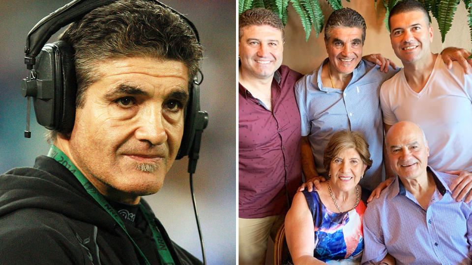 Mario Fenech, pictured here with his parents and brothers.