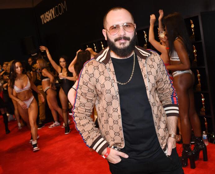 LAS VEGAS, NEVADA - JANUARY 23: Adult film producer/director Greg Lansky poses at his Blacked, Tushy and Vixen adult studios booth at the 2019 AVN Adult Entertainment Expo at the Hard Rock Hotel & Casino on January 23, 2019 in Las Vegas, Nevada. (Photo by Ethan Miller/Getty Images)