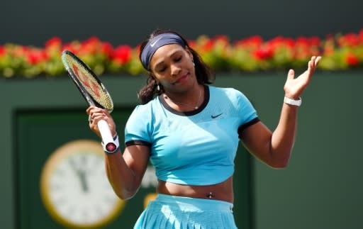 La tenista estadounidense Serena Williams el 20 de marzo de 2016 en Indian Wells (AFP/Archivos | Robyn Beck)