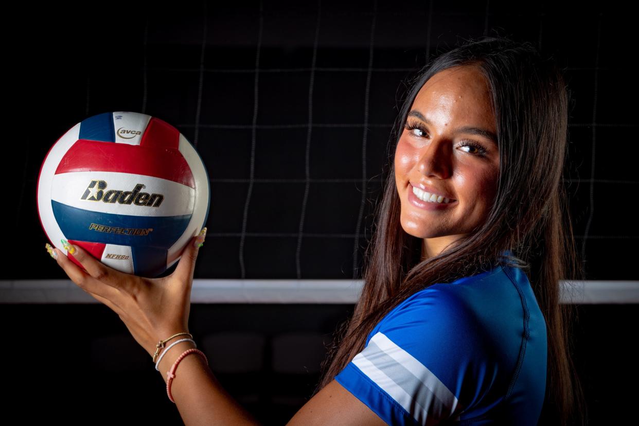 Kaylyn Christy from Hamilton Southeastern High School is photographed for the 2024 IndyStar Girls Volleyball Super Team on Tuesday, August. 6, 2024, at The Academy Volleyball Club in Indianapolis.