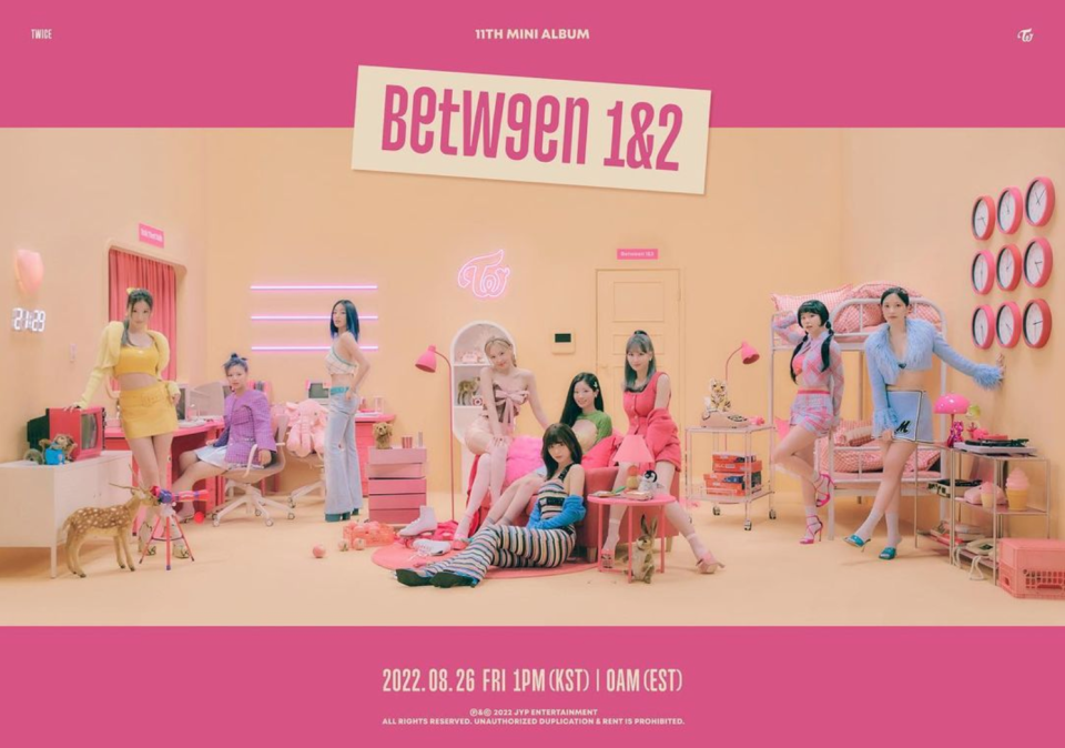 TWICE於26日推出第11張迷你專輯《BETWEEN 1&2》回歸。（圖／翻攝自＠twicetagram IG）
