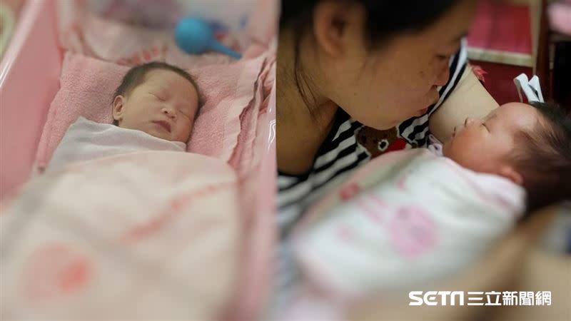 蕭小姐高齡40歲時才懷上第一胎，但因糖尿病導致視網膜病變，可能失明，醫師當時建議把孩子拿掉，她心急地求助媽祖。（組圖／蕭先生授權提供）