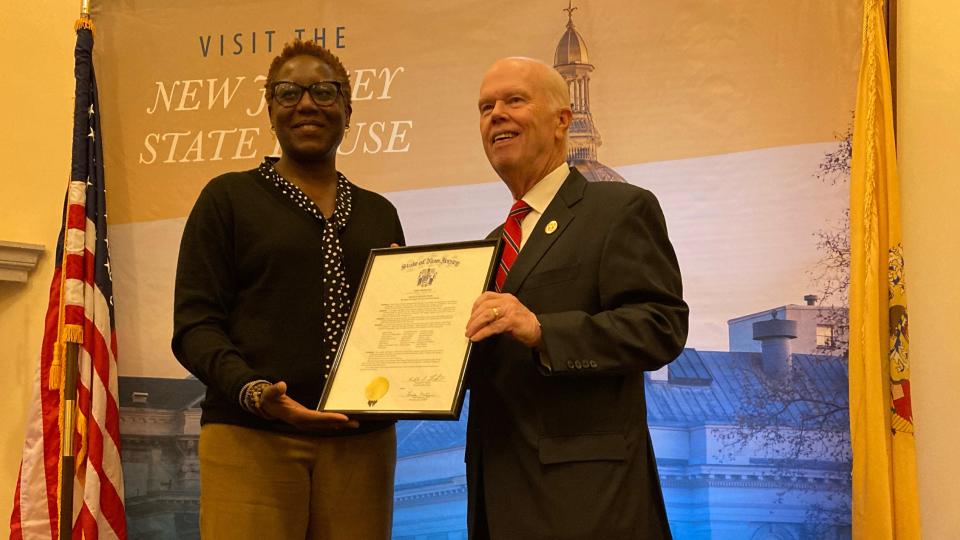 Edna Epelu was recognized at the State House this week as Sen. Patrick Diegnan honored her with a ceremonial resolution as part of the state Senate’s dual celebration of Black History Month and National Entrepreneurship Week.