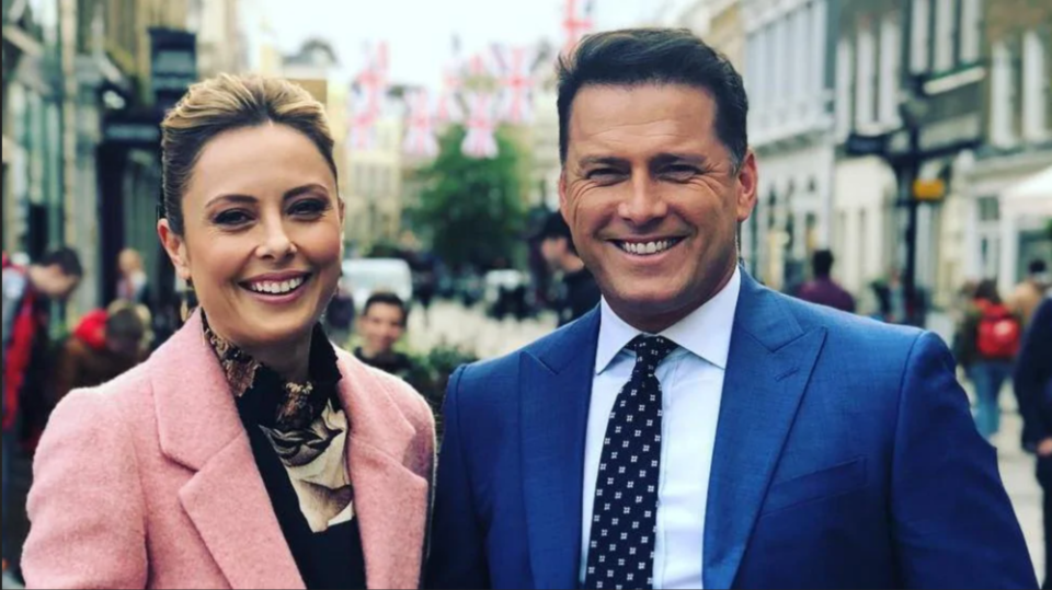 A photo of Karl Stefanovic and Allison Langdon.