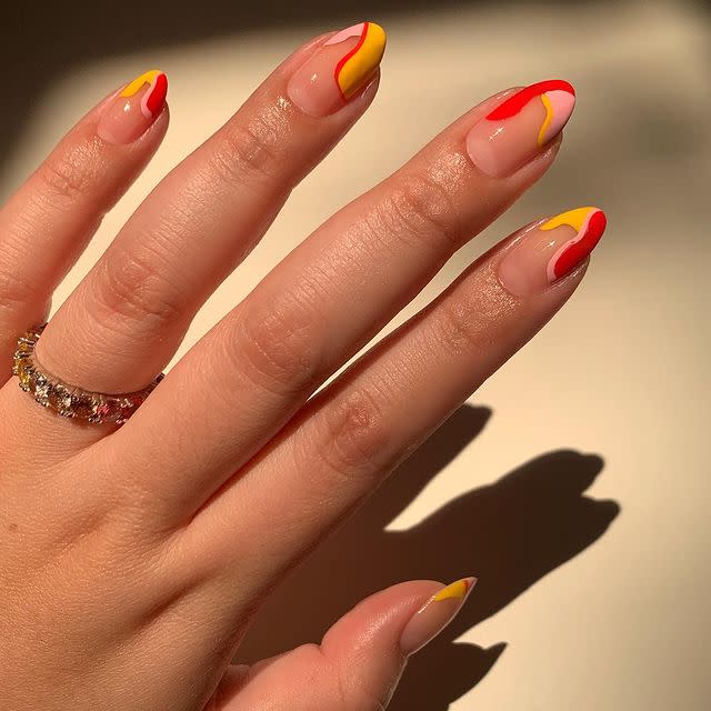 2) This Bright Design for Easter Nails