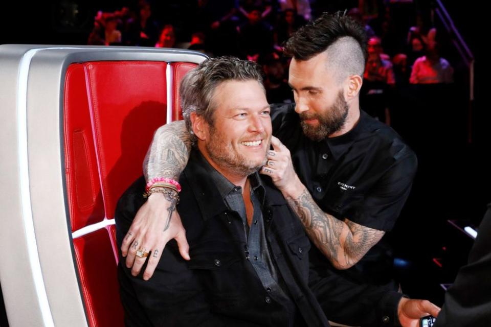 Blake Shelton and Adam Levine in May 2019 | Trae Patton/NBC/NBCU Photo bank