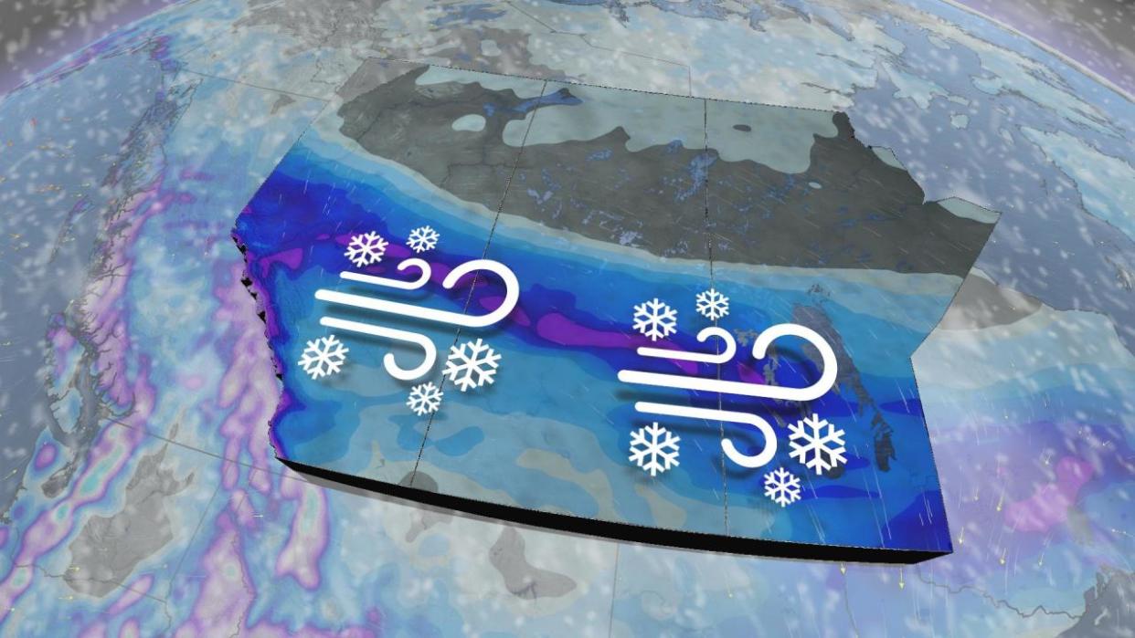 Winter awakens on the Prairies with a bout of heavy snow and cold air