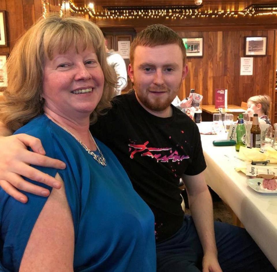 Billy Hood, from west London, who has been jailed for 25 years in Dubai after cannabis oil was found in his car, pictured with his aunt Delores (Family handout/Detained in Dubai/SWNS)