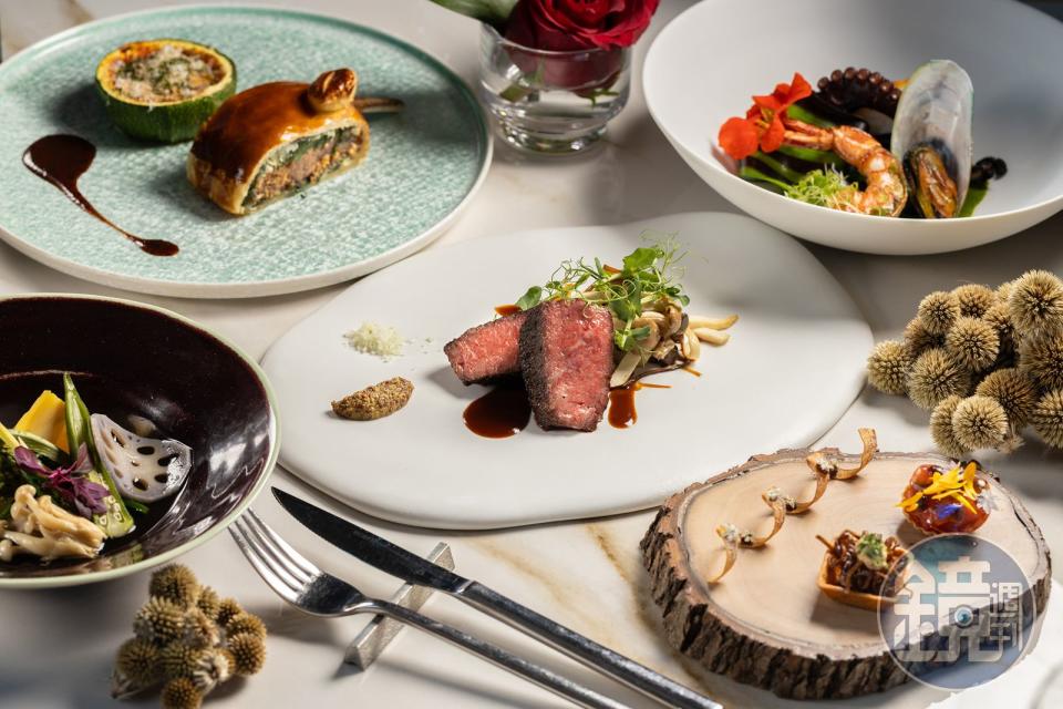 「AW.Restaurant秋．現代法餐」推出以海鮮與蔬食野菜為主題的春季菜色。