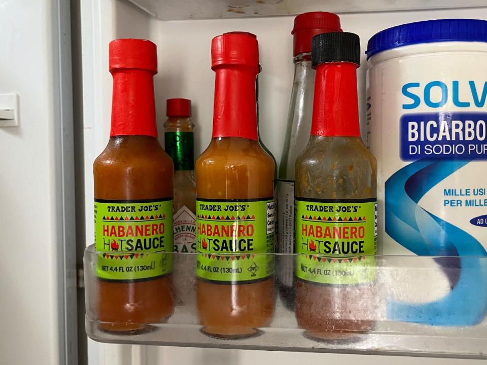 Trader Joe's habanero sauce in fridge