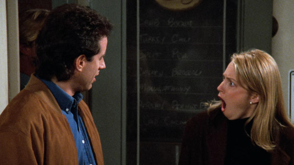 Jerry Seinfeld and Alexandra Wentworth on Seinfeld