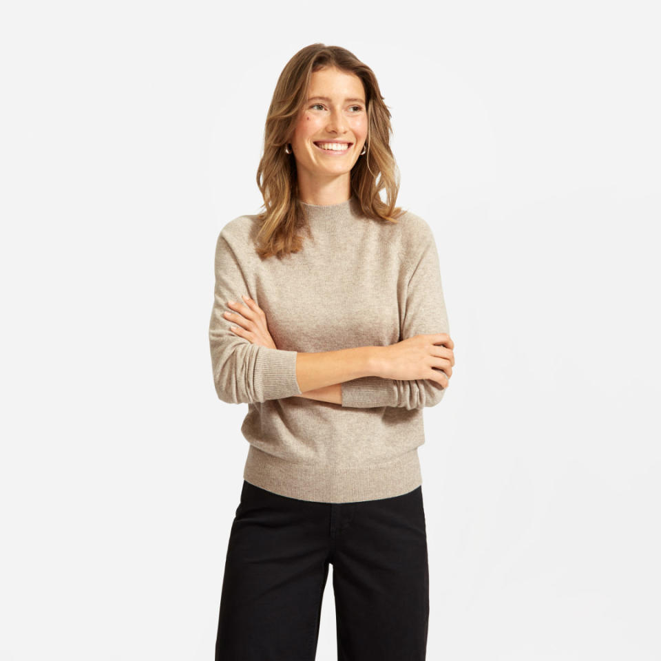 The Cashmere Shrunken Mockneck