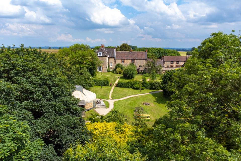 This colourful home is set in a 400-acre nature reserve (Sawcliffe Manor)