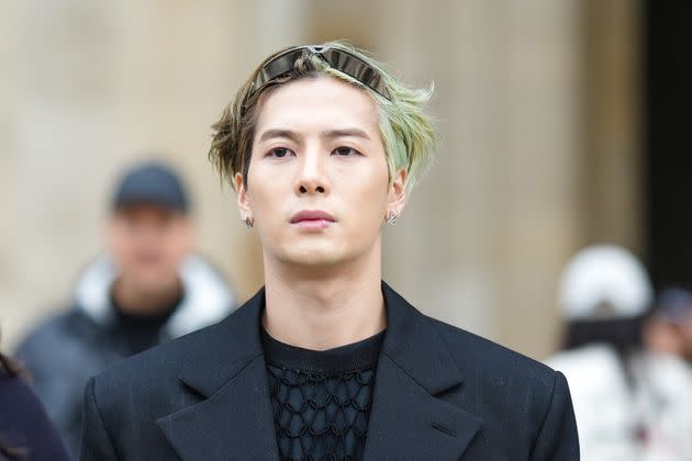 Jackson Wang is pictured during Paris Fashion Week on Jan. 19 in France.
