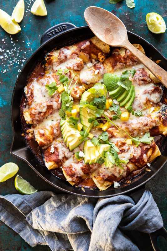 <p>Half Baked Harvest</p><p>These cauliflower enchiladas are the perfect healthy, yet still delicious, alternative to more traditional versions.</p><p><strong>Get the recipe: <a href="https://www.halfbakedharvest.com/chipotle-cheddar-cauliflower-black-bean-enchiladas/" rel="nofollow noopener" target="_blank" data-ylk="slk:Chipotle Cheddar Cauliflower Black Bean Enchiladas;elm:context_link;itc:0;sec:content-canvas" class="link ">Chipotle Cheddar Cauliflower Black Bean Enchiladas</a></strong></p>