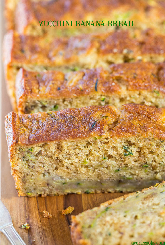 Not sure how to use your fall zucchini harvest? Toss it in some banana bread! You can switch it up with yellow squash in the spring. <a href="http://www.averiecooks.com/2015/04/zucchini-banana-bread.html" target="_blank">Get the recipe from Averie Cooks here.</a>