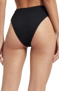 Good American Good Waist High Leg Bikini Bottoms