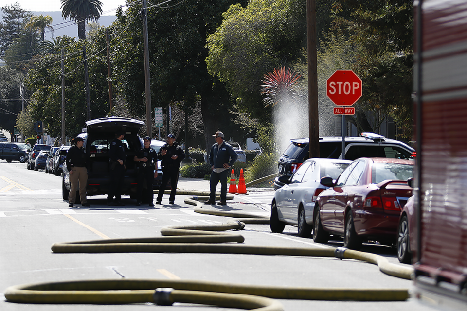 A structure fire, reportedly that started on the porch started at 1132 Buchon Street in San Luis Obispo, March 31, 2023.