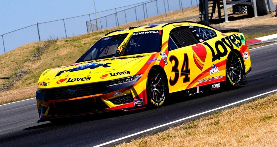 Michael McDowell races at Sonoma.