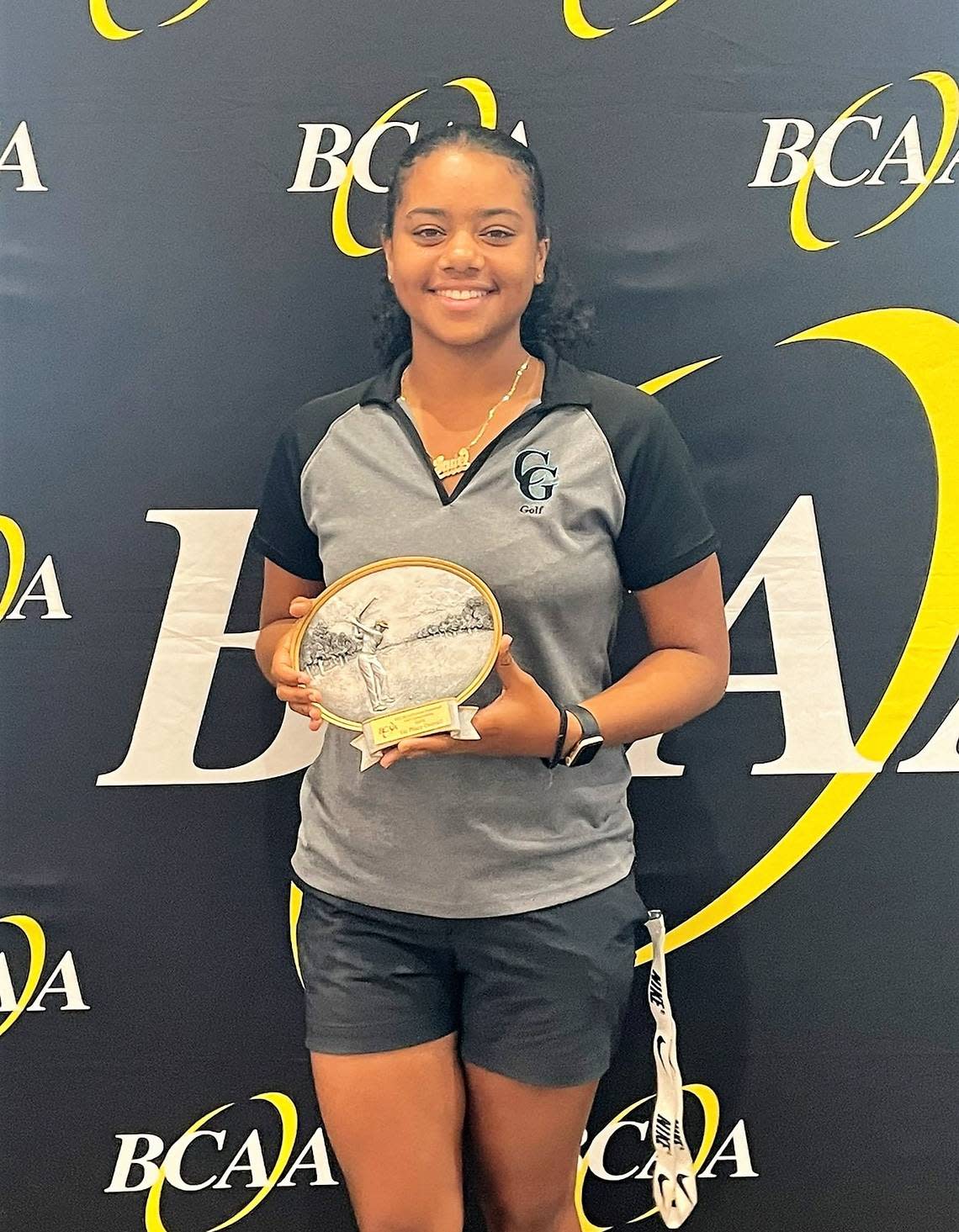 Jade Scott of Coral Glades won the girls’ title during the BCAA Damian Huttenhoff Golf Championships.